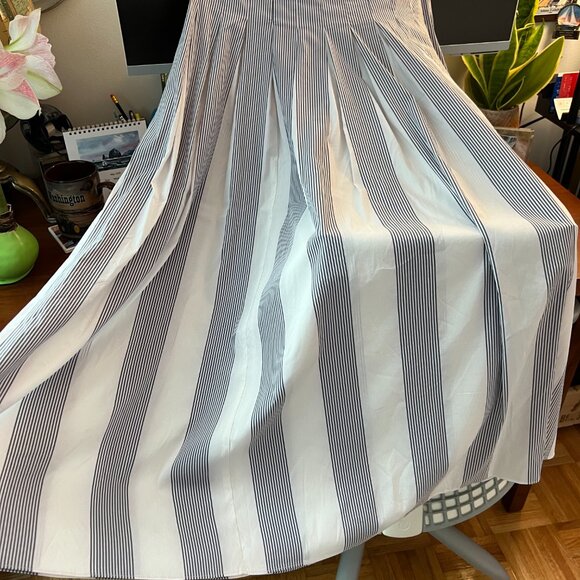 Women's Club Monaco Pleated Stripe Skirt - Navy/White size 2 - Picture 7 of 8